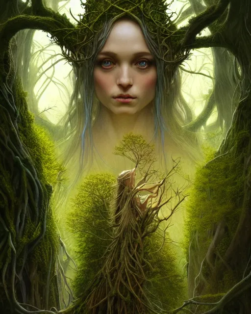 Prompt: symmetry portrait of moss king of ent of fangorn forest, glam, fae, fireflies, forest background, intricate, elegant, highly detailed, digital painting, artstation, concept art, smooth, sharp focus, illustration, art by artgerm and greg rutkowski and fra angelico and alphons mucha