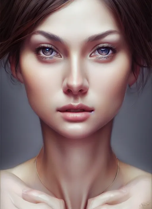 Image similar to photo of a gorgeous young woman in the style of stefan kostic, realistic, sharp focus, 8k high definition, insanely detailed, intricate, elegant, art by stanley lau and artgerm