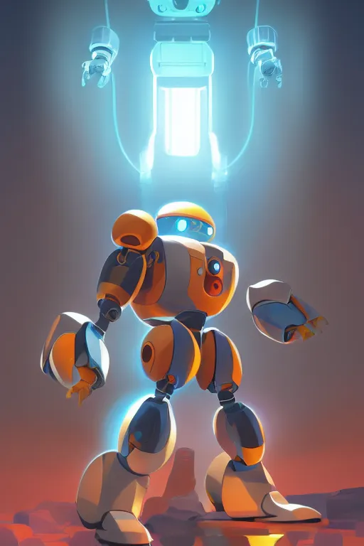 Image similar to metabots medabots medarotto medarot robot minimalist comics, behance hd by jesper ejsing, by rhads, makoto shinkai and lois van baarle, ilya kuvshinov, rossdraws global illumination ray tracing hdr radiating a glowing aura