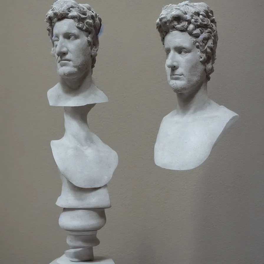Prompt: “marble bust of Aaron Gomez”