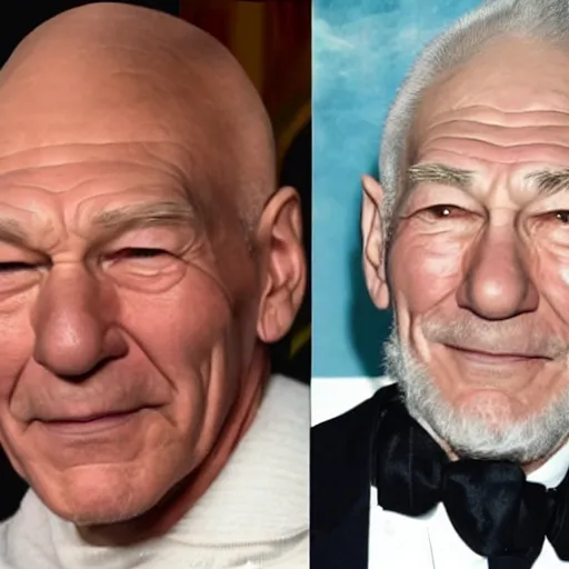 Image similar to patrick stewart mixed with ian mckellen