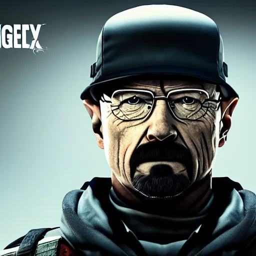 Image similar to walter white in rainbow six siege, 4 k, highly detailed