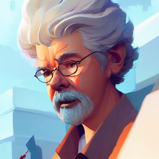 Image similar to hero world george lucas, behance hd by jesper ejsing, by rhads, makoto shinkai and lois van baarle, ilya kuvshinov, rossdraws global illumination