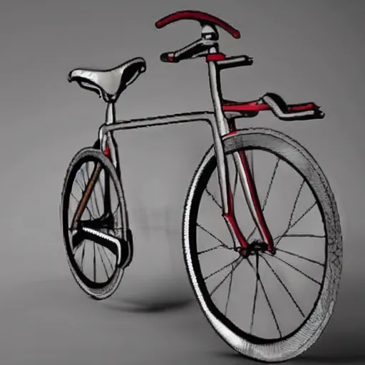 Image similar to a bicycle made from human body parts and flesh