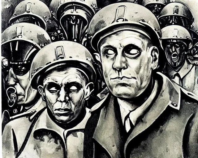 Prompt: otto dix ww 2