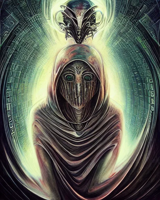 Image similar to as above so below, by antonio j. manzanedo, giger, alex grey, android jones, wayne barlowe, philippe druillet, raymond swanland, cyril rolando, josephine wall, harumi hironaka, trending on artstation