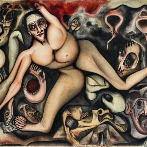 Prompt: covid - 1 9 mass form psychosis by otto dix, hyperrealistic, aesthetic, masterpiece