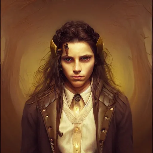 Prompt: Beautiful hyperrealistic detailed matte portrait painting of a time traveler from the future, by andreas rocha and john howe, and Martin Johnson Heade, featured on artstation, featured on behance, golden ratio, f32, well composed, cohesive