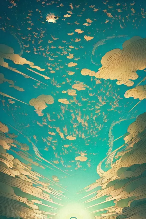 Prompt: a beautiful hyperdetailed matte illustration victo ngai style of absolutely beautiful dunhuang flying sky, from china, perfectly shaded, atmospheric lighting, style of studio ghibli, makoto shinkai, raphael lacoste, louis comfort tiffany, artgerm, james jean, ross tran, chinese style