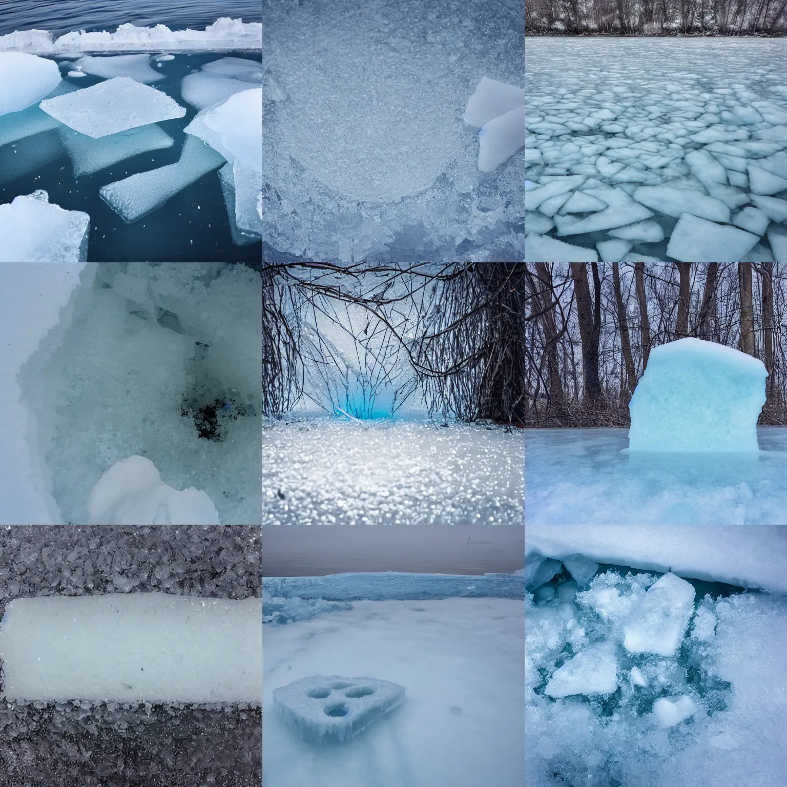 Prompt: something frozen under the ice