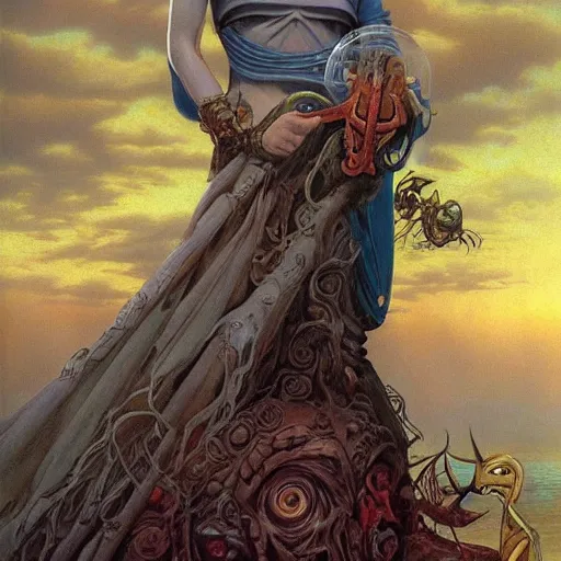 Image similar to an amazing masterpiece of art by gerald brom, princess zelda