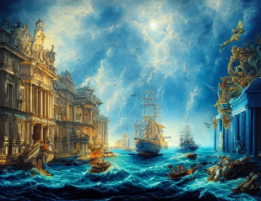 ocean spirit lost in a metropolis. this rococo and art | Stable Diffusion |  OpenArt