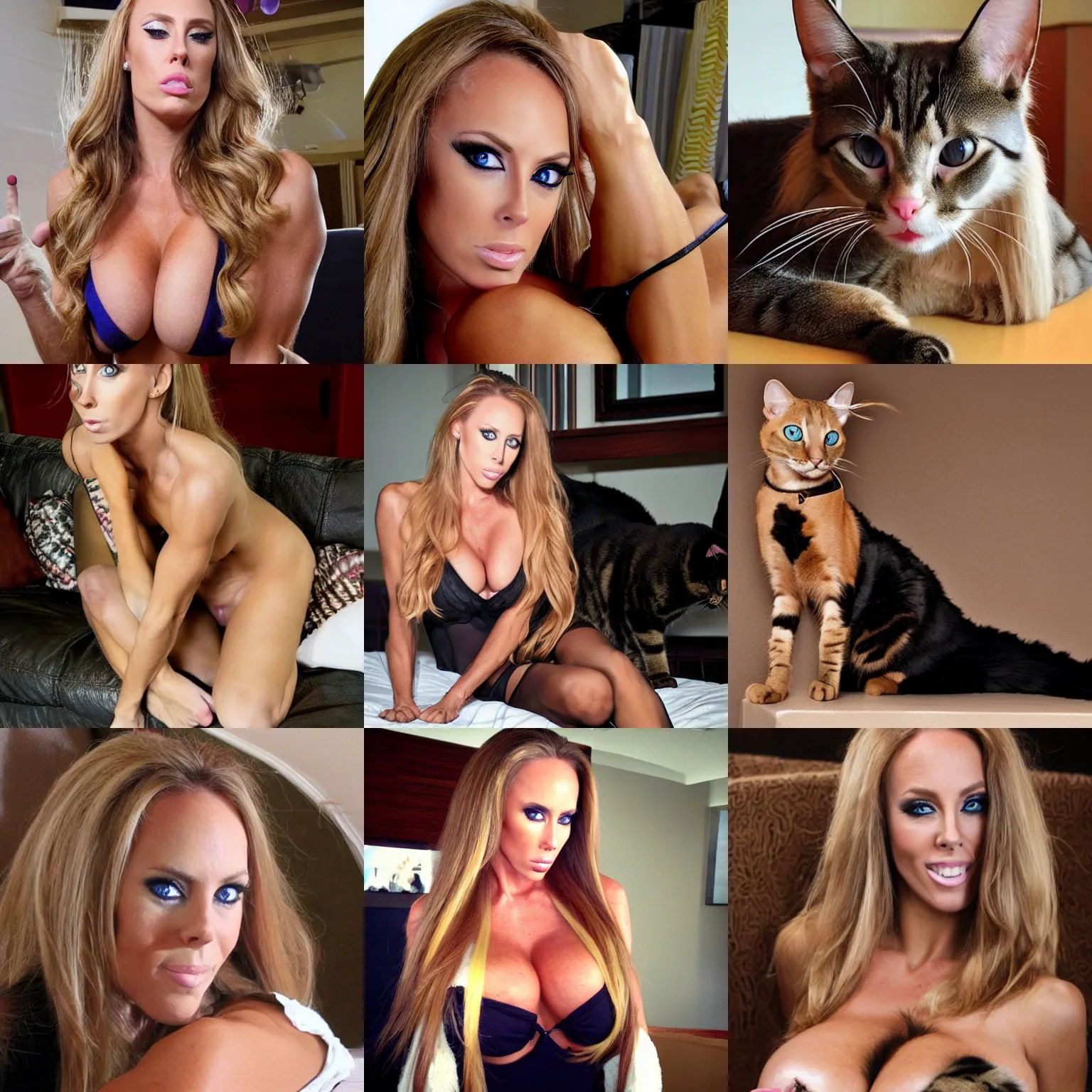 Prompt: Nicole Aniston as a cat
