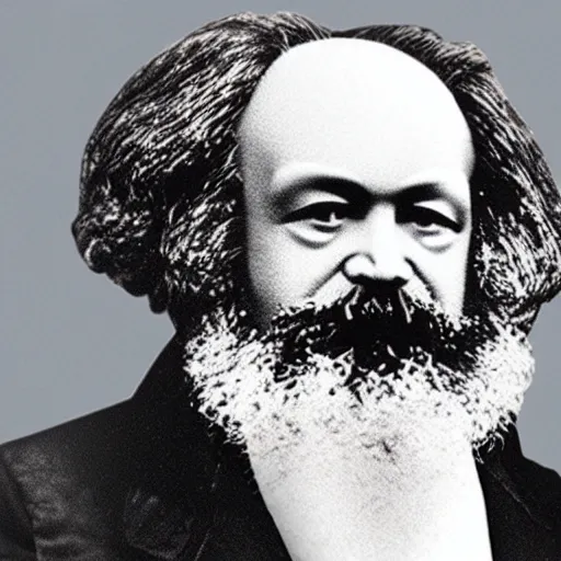 Prompt: karl marx turned into a cute and marketable plushy