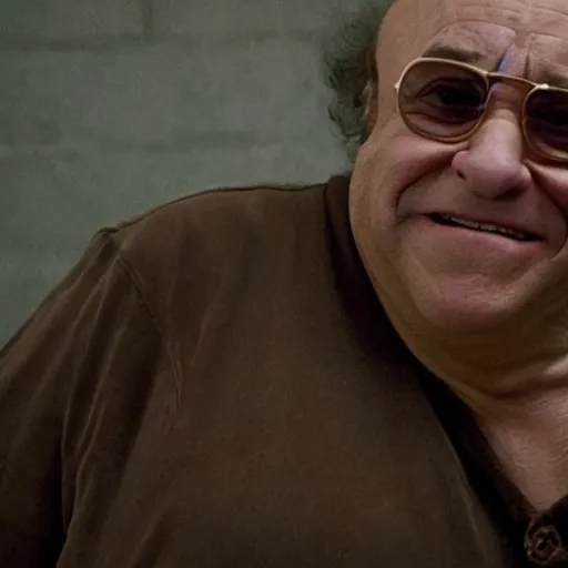 Image similar to A still of Danny Devito in Stranger Things