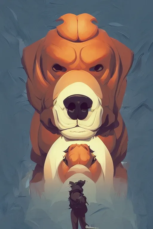 Prompt: monster dog, big, smooth, centered, solid bacgkround, median photoshop filter cutout vector behance, hd by artgerm, jesper ejsing, by rhads, makoto shinkai and lois van baarle, ilya kuvshinov, rossdraws, illustration, art by ilya kuvshinov and gustav klimt