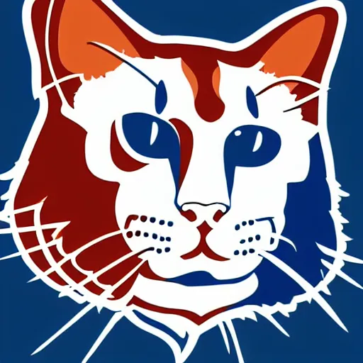 Image similar to A cat in the style of an NFL Logo