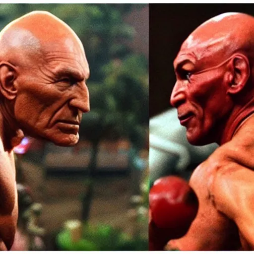 Prompt: picard vs dhalsim from street fighter real