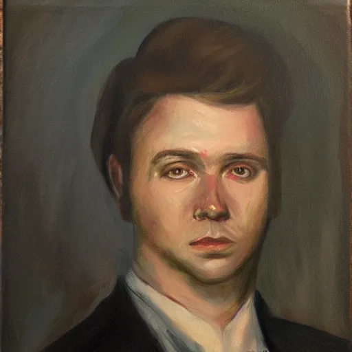 Prompt: a portrait painting of zackary kettenhofen