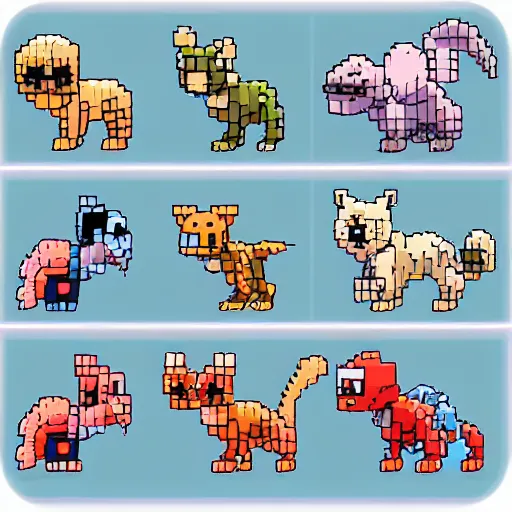 Pokemon Gen 1 Sprites redraw by Samurai_Canine -- Fur Affinity