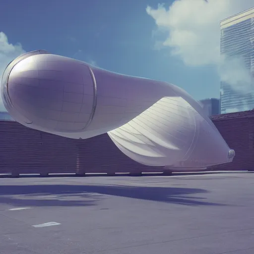 Prompt: retrofuturistic armored blimp, 3 d render, octane, ray tracing, ultra high resolution, ultra detailed, photorealistic, 8 k