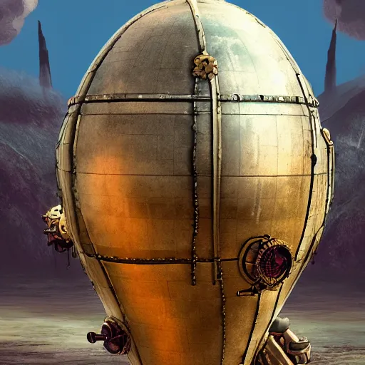 Image similar to enormous flying fortress!! in a gigantic faberge egg, sky!!!, steampunk, aetherpunk, fantasy art, unreal engine,