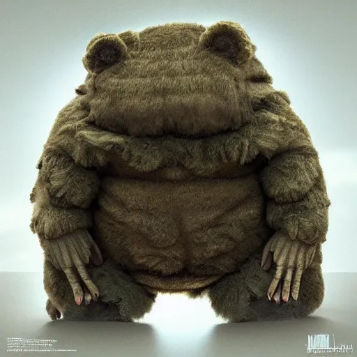 Image similar to Large tardigrade with fuzzy!!!!! fur!!!!!, trending on artstation, photorealistic imagery, heavily detailed, intricate, 4k, 8k, artstation graphics, artstation 3d render, artstation 3d, artstation unreal engine