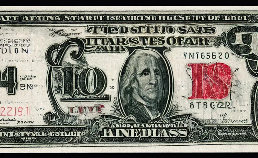 Image similar to rectangular photograph of 6 6 6 dollar u. s. currency note featuring satan