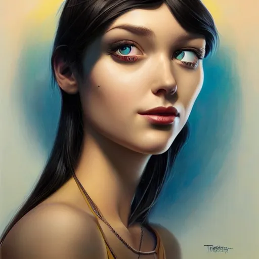 Image similar to portrait, Pixar style, by Tristan Eaton Stanley Artgerm and Tom Bagshaw.