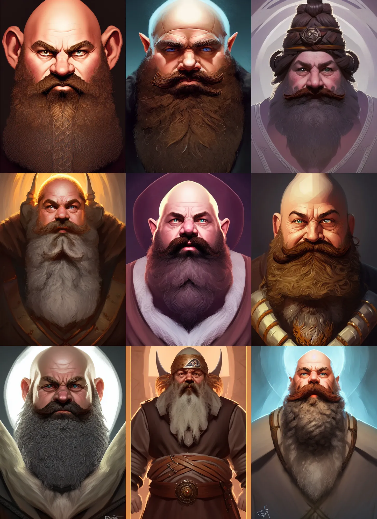 Prompt: symmetry!! dungeons and dragons portrait of a dwarf, beard, intricate, highly detailed, dynamic lighting, digital art, digital painting, artstation, terence nielsen, sharp focus, illustration, art by artgerm and greg rutkowski and moebius, 8 k