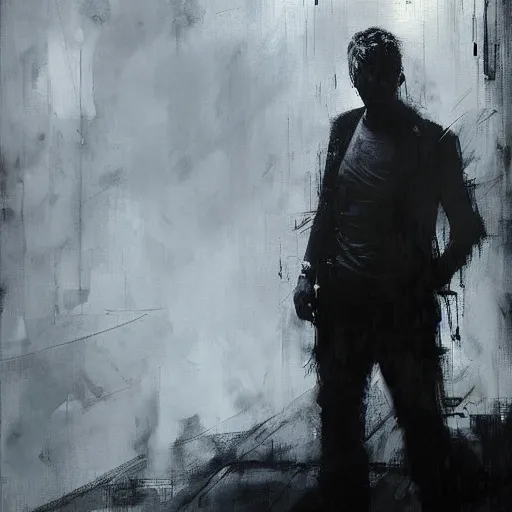 Prompt: kiefer sutherland in the lost boys painted by jeremy mann