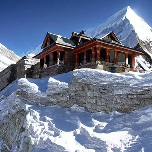 Image similar to Mansion built into the peak of Mount Everest