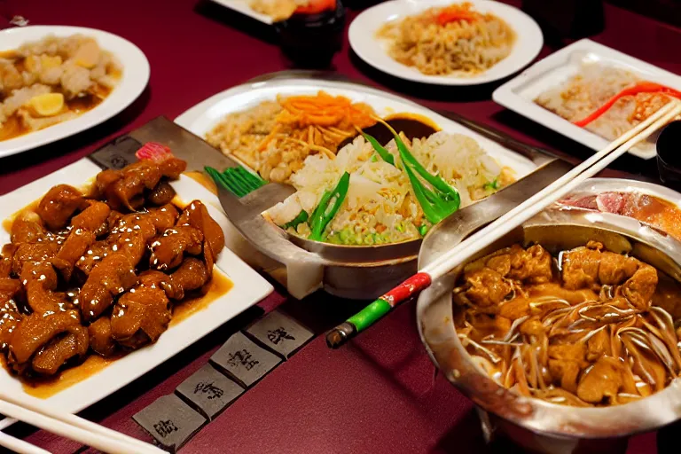 Image similar to chinese food, photograph captured at asian buffet restauraunt, dimentionally stable