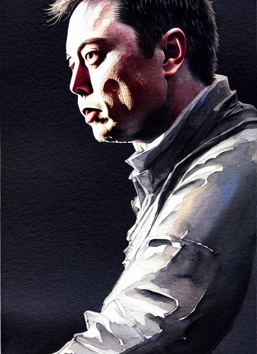 Prompt: portrait, Elon Musk , watercolor, dramatic lighting, cinematic, establishing shot, extremely high detail, foto realistic, cinematic lighting, pen and ink, intricate line drawings, by Yoshitaka Amano, Ruan Jia, Kentaro Miura, Artgerm, post processed, concept art, artstation, matte painting, style by eddie mendoza, raphael lacoste, alex ross