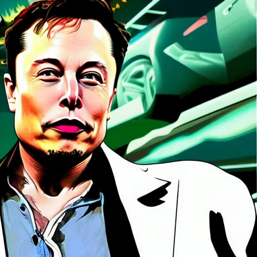 Image similar to Elon Musk GTA V art