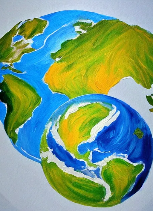 Image similar to realistic painting of earth