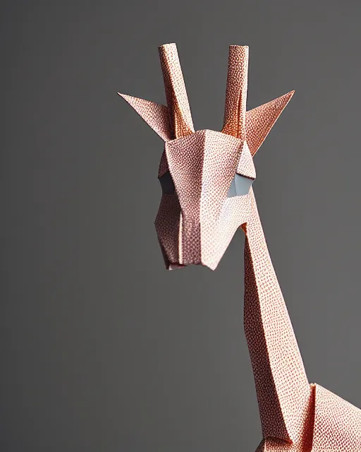 Image similar to an origami giraffe by akira yoshizawa, realistic, very detailed, complex, intricate, studio lighting, bokeh, sigma 5 0 mm f 1. 4