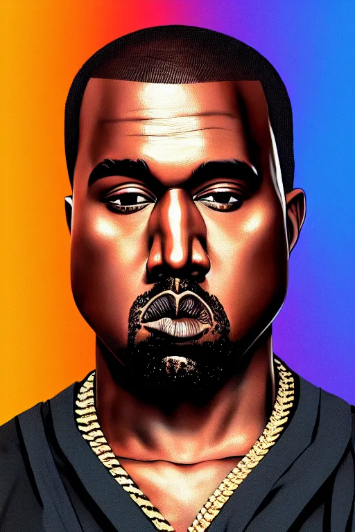 Prompt: kanye west, manga cover art, detailed color portrait, artstation trending, 8 k, greg rutkowski