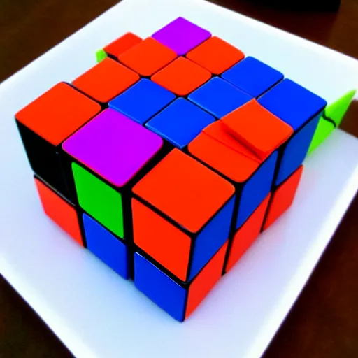 Prompt: rubiks cube made with sand