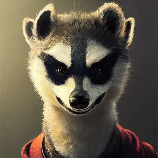 Image similar to highly detailed portrait of 🤖🦝 in gta v, stephen bliss, unreal engine, fantasy art by greg rutkowski, loish, rhads, ferdinand knab, makoto shinkai and lois van baarle, ilya kuvshinov, rossdraws, tom bagshaw, global illumination, radiant light, detailed and intricate environment