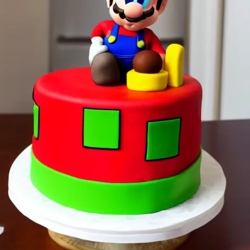 Image similar to a mario brothers cake