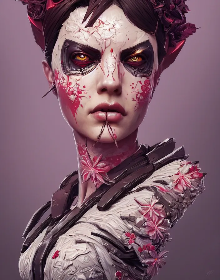 Image similar to symmetry!! portrait of floral! borderlands 3 psycho, intricate, elegant, highly detailed, digital painting, artstation, concept art, smooth, sharp focus, illustration, art by artgerm and greg rutkowski, 8 k