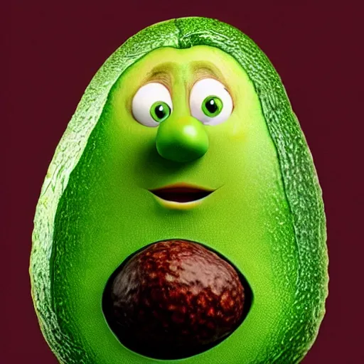 Image similar to rob schneider as an avocado