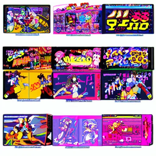 Image similar to anime vhs retro arcade girl 8 0 s