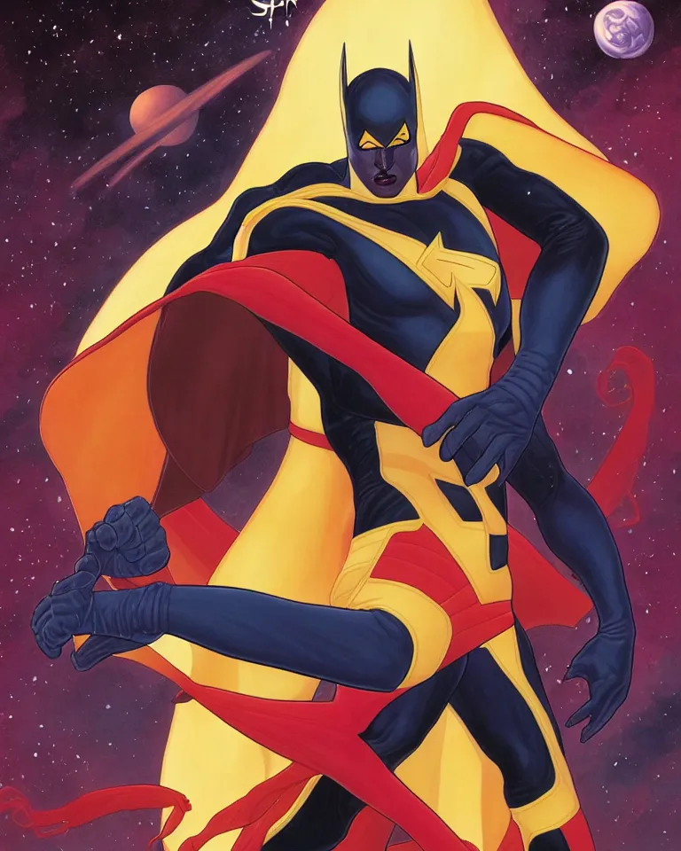 Prompt: a ( fantasy comic ) ( cover art ) portrait of ( space ghost ), illustration by ken taylor and sana takeda and jenny frison, fine inking lines, vivid colors, photorealistic, hd, 4 k, trending on artstation