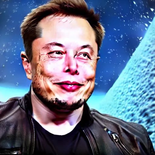 Image similar to elon musk frozen inside an ice cube