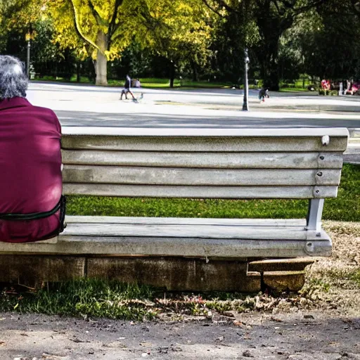 Prompt: jesus christ sitting on a bench in the park