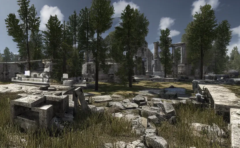 Prompt: the talos principle puzzle screenshot, high resolution