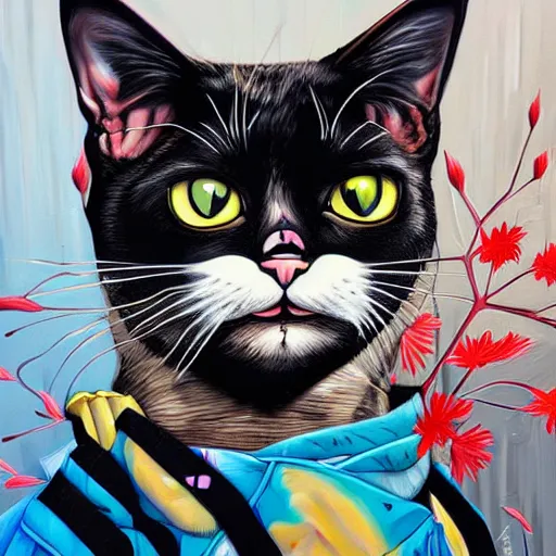 Image similar to a portrait of a cat character in a scenic environment by sandra chevrier, hyperdetailed, trending on artstation