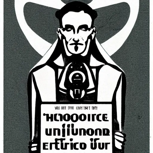 Prompt: esoteric orwellian art, nineteen eighty - four art deco, face, propaganda poster, totalitarian art